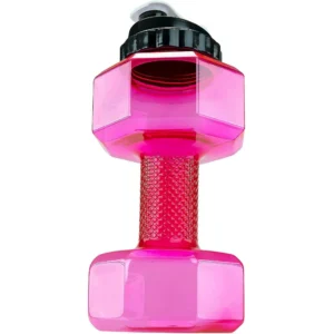 2.2L Dumbbell Shape Water Bottle Exercise Gym Fitness - Pink