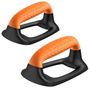 Push Up Bars Pushup Stands Handstand Bars Black & Orange - 1 Pair