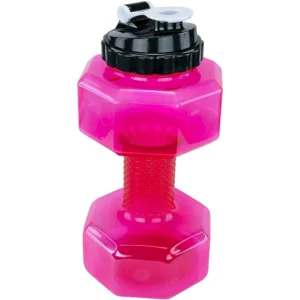 2.2L Dumbbell Shape Water Bottle Exercise Gym Fitness - Pink