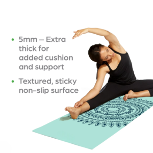 5mm Printed Yoga Mat - Mint Marrakesh